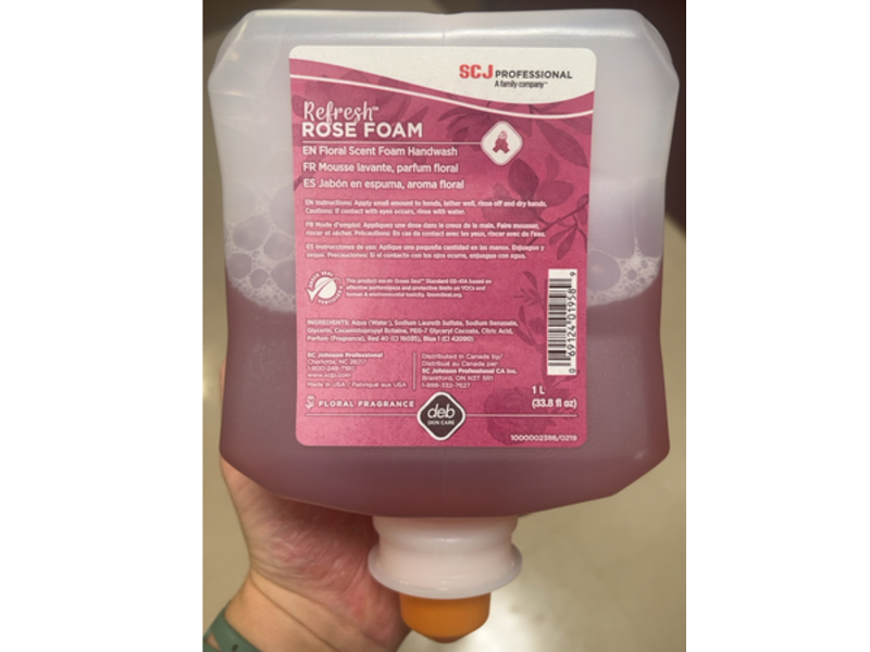 SC Johnson Professional Refresh Rose Foam EN Handwash, Floral Scent, 33.8 fl oz/1 L