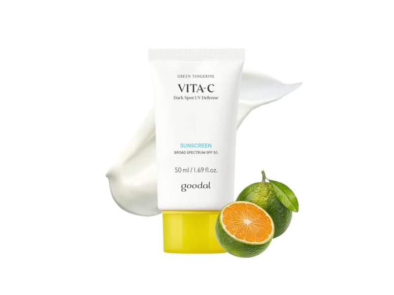 Goodal Green Tangerine Vita-C Dark Spot UV Defense Sunscreen, SPF 50, 1.69 fl oz/50 mL