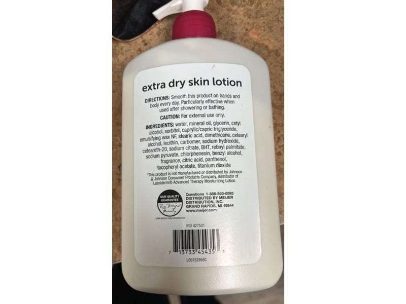 Meijer Extra Dry Skin Lotion, Vitamin B5 & E, 16 fl oz/473 mL