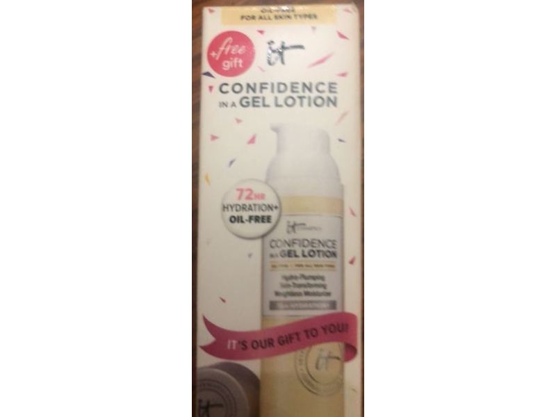 It Cosmetics Confidence In A Gel Lotion, 72Hr Hydration + Oil-Free, 5 fl oz/15 mL