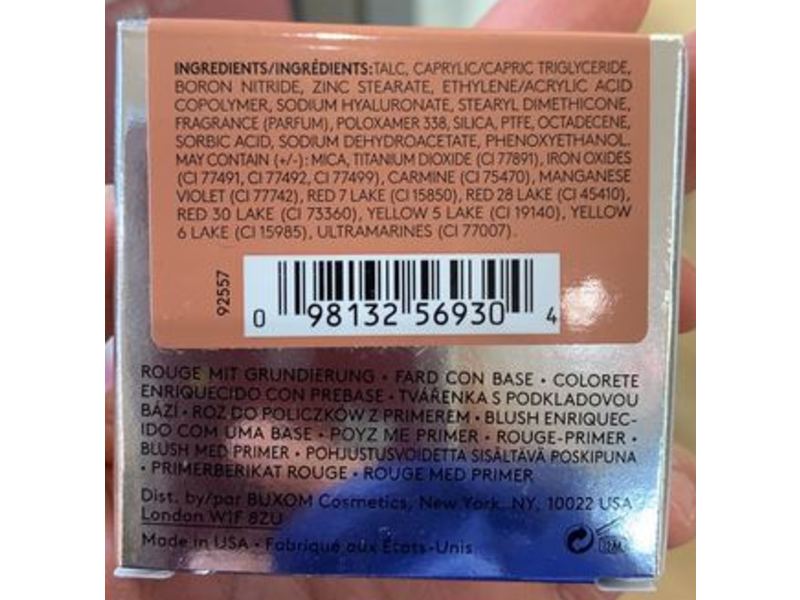 Buxom Wanderlust Primer Infused Blush, Seychelles, 0.13 oz