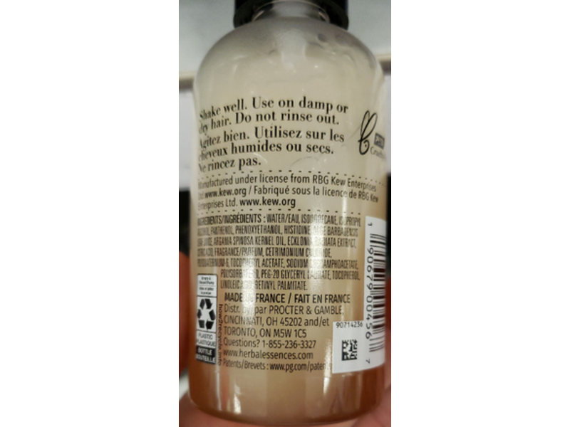 Herbal Essences Bio:Renew Hair Oil Mist, Argan & Aloe, Repair, 4 fl oz/118 mL