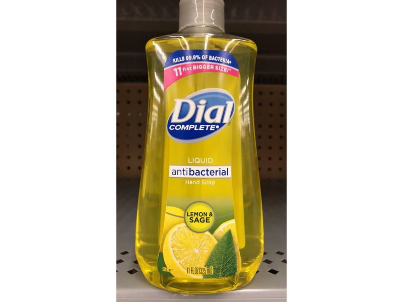 Dial Complete Liquid Antibacterial Hand Soap, Lemon & Sage, 11 fl oz/325 mL, Pack Of 2