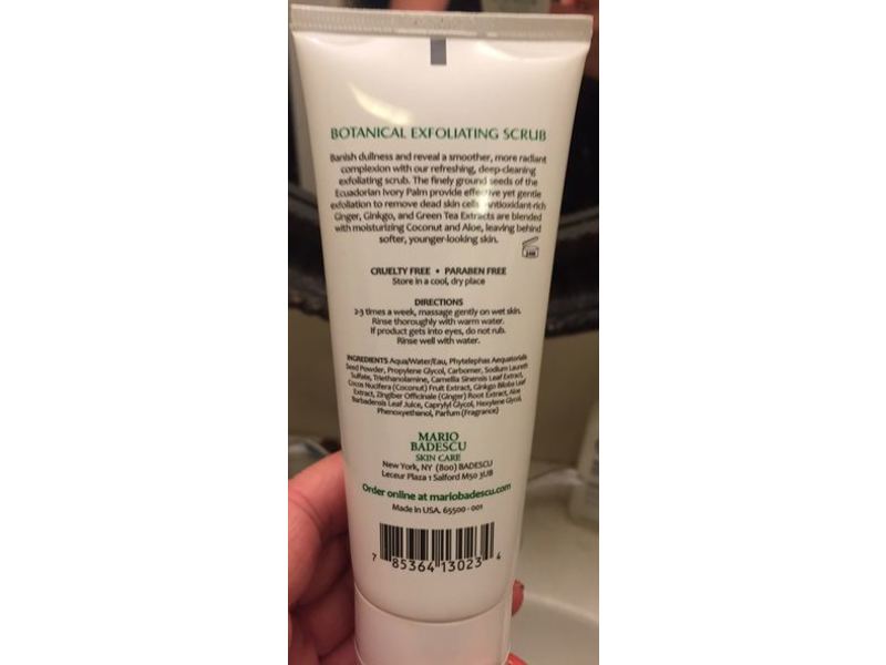 Mario Badescu Botanical Exfoliating Scrub, 3.4 fl oz/100 mL