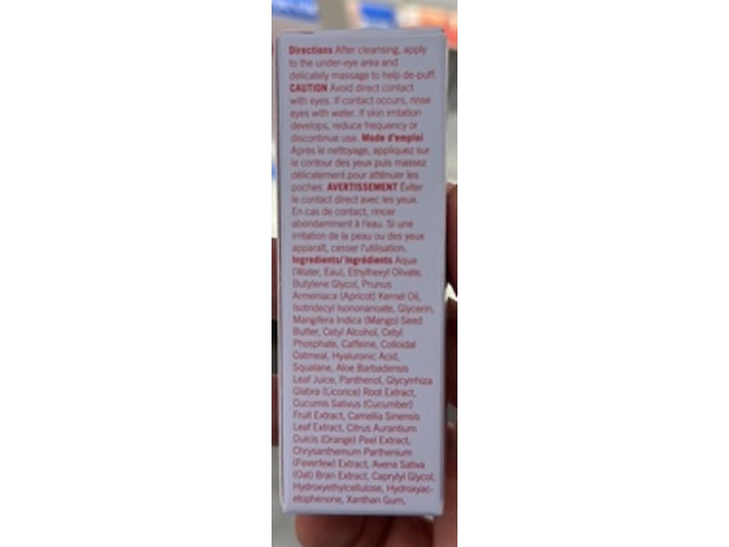 First Aid Beauty Ultra Repair Hydrate+Depuff Eye Cream, Hyaluronic Acid, 0.5 fl oz/15 mL