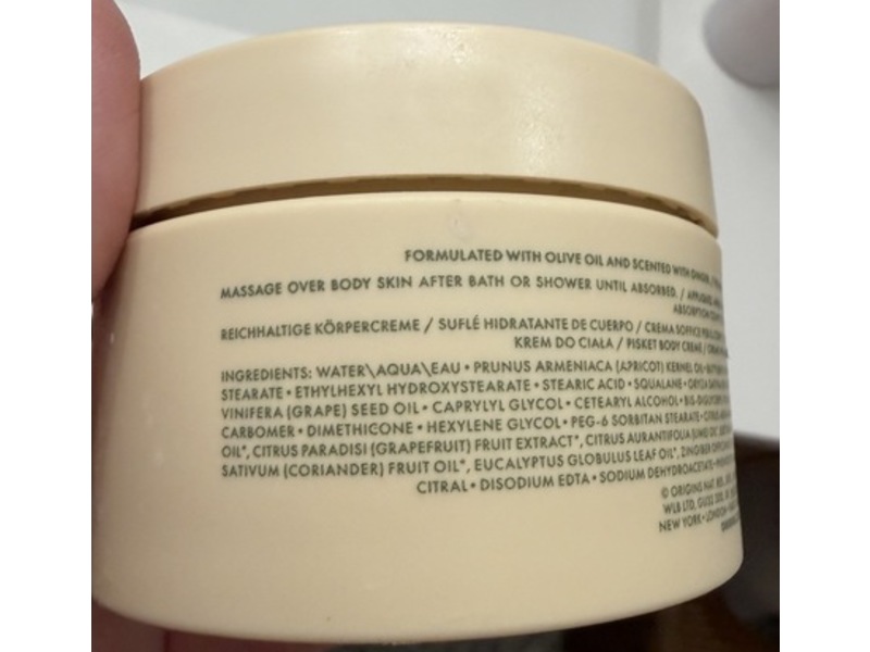 Origins Ginger Souffle Whipped Body Cream, Ginger, 3.4 oz/100 mL