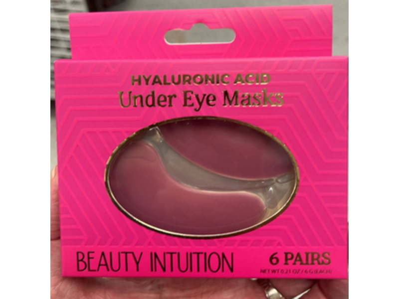Beauty Intuition Under Eye Mask, Hyaluronic Acid, 0.21 oz/6 g, 6 Pairs
