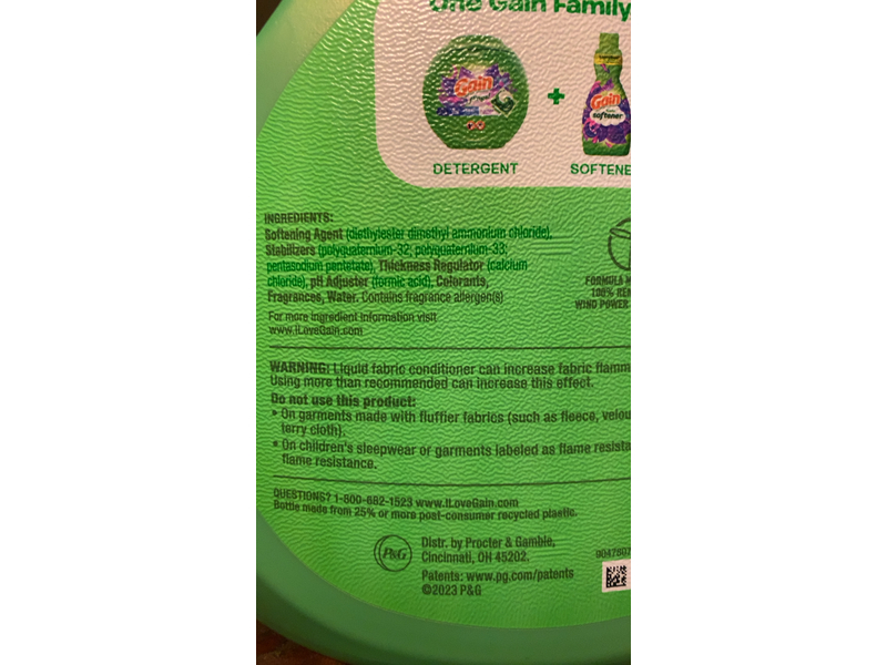 Gain Ultra Fabric Softener, Moonlight Breeze, 136 Loads, 100 fl oz/2.98 L