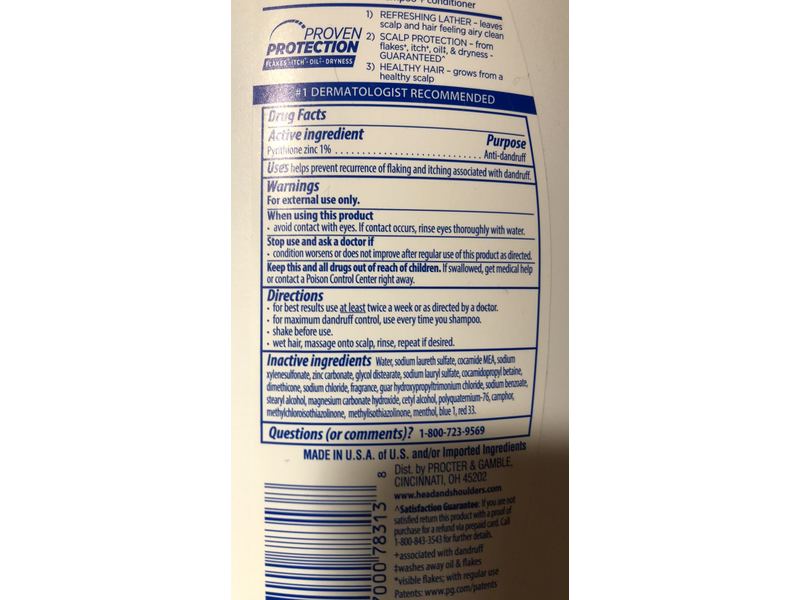 Head & Shoulders 2 In 1 Men Shampoo + Conditioner, Old Spice, Swagger, 31.4 fl oz/930 mL, Pack Of 2