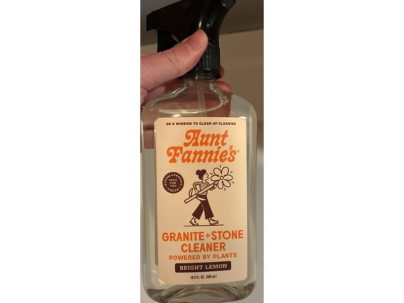 Aunt Fannie's Granite & Stone Cleaner, Bright Lemon, 16.9 oz/500 mL
