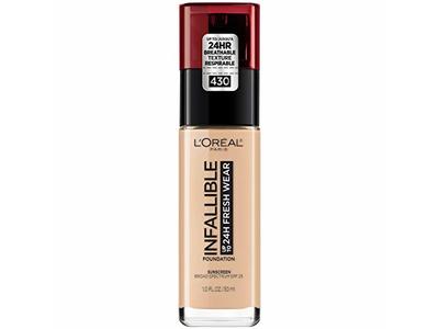 L'Oréal Paris Infallible Fresh Wear Foundation, 430 Ivory Buff, 1 fl oz/30 mL