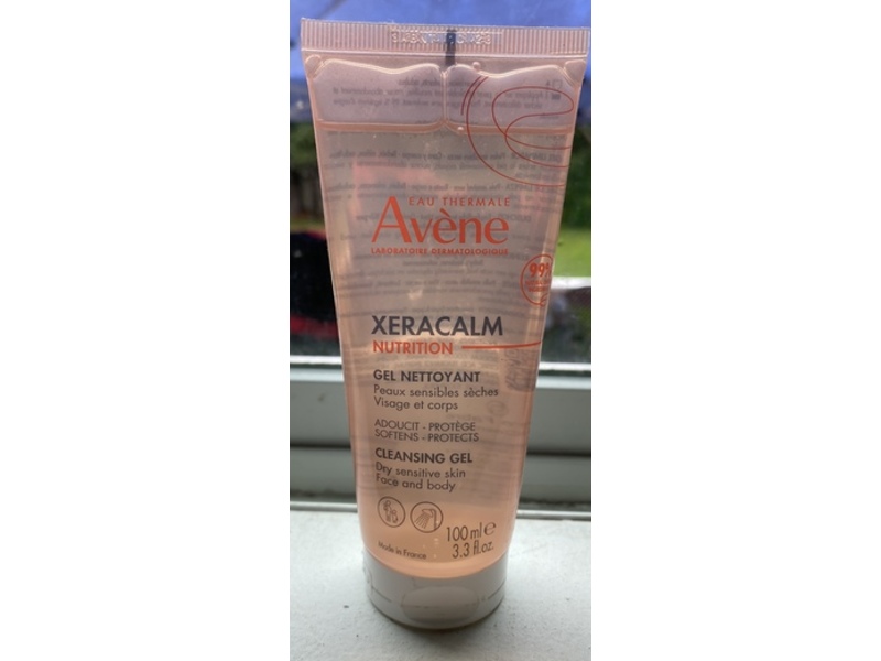 Eau Thermale Avene Xeracalm Nutrition Cleansing Gel, 3.3 fl oz/100 mL