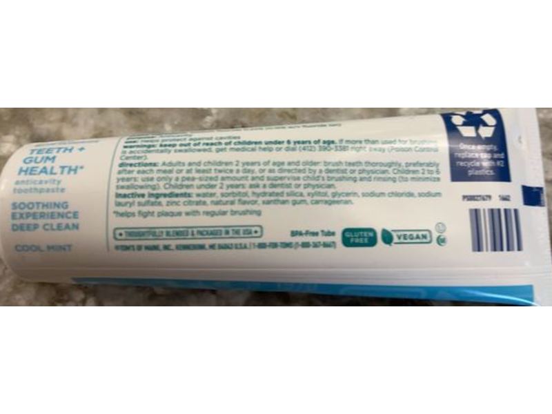 Tom's Of Maine Tender Loving Care Toothpaste, Cool Mint