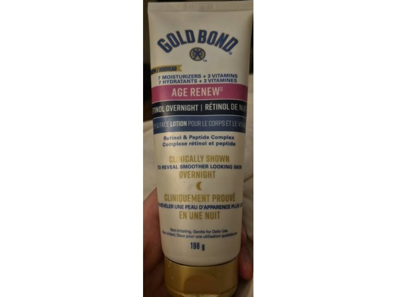 Gold Bond Age Renew Retinol Overnight Body & Face Lotion, 7 oz/198 g