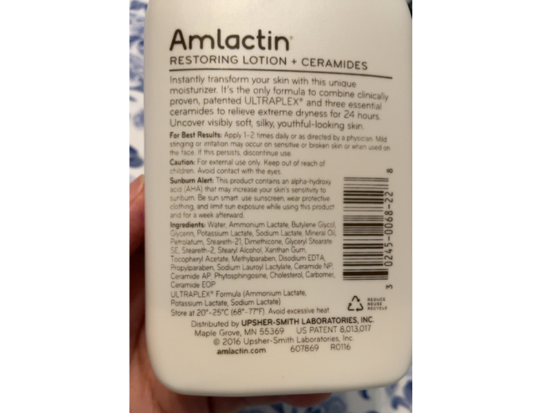 Amlactin Rapid Relief Restorng Lotion, Ceramides, 7.9 fl oz/225 g