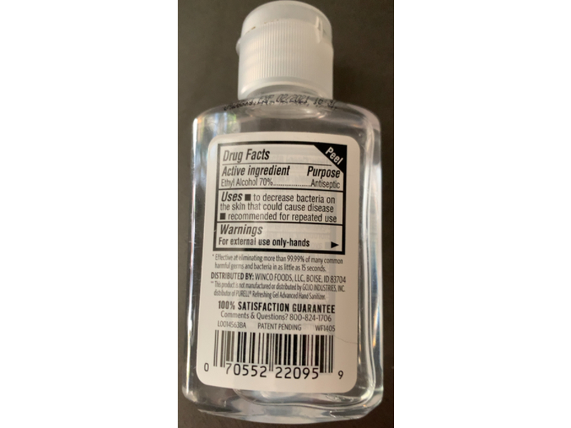 WinCo Foods Hand Sanitizer, 2 fl oz/59 mL