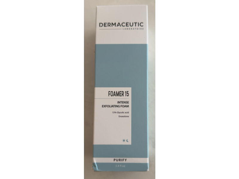 Dermaceutic Foamer 15 Intense Exfoliating Foam, 15% Glycolic Acid + Enoxolone, 3.4 fl oz/100 mL