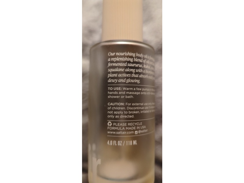 Saltair Nourishing Body Oil, Salt Water Vanilla, 4 fl oz/118 mL