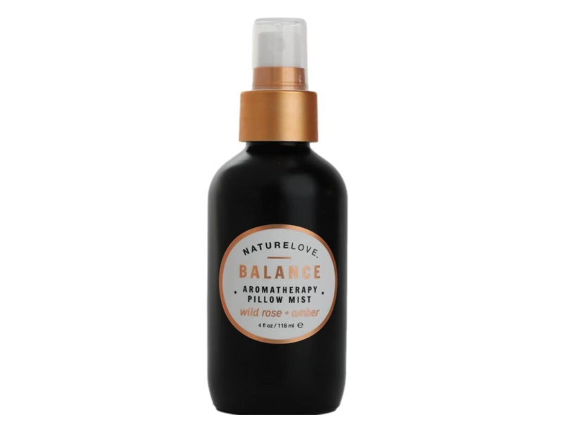 Nature Love Balance Aromatherapy Pillow Mist, Wild Rose + Amber, 4 fl oz/118 mL