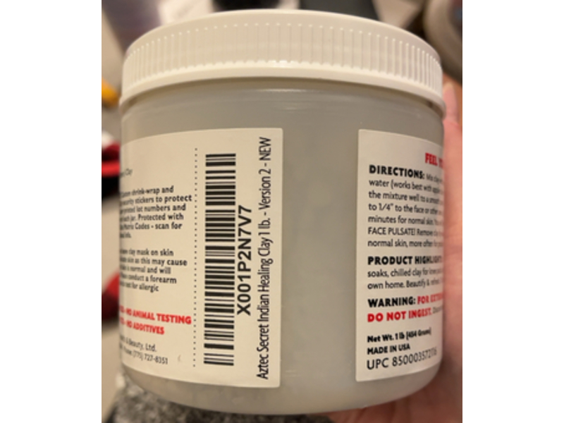 Aztec Secret Deep Pore Cleansing Face & Body Mask, Indian Healing Clay, 15.5 oz/454 g