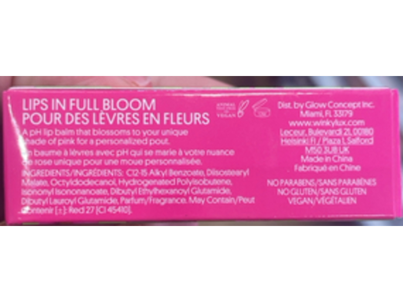 Winky Lux Flower Lip Balm, Pink Flower, 0.13 oz/3.6 g