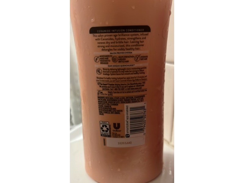 Suave Ceramide Infusion Age Brilliance Conditioner, 28 fl oz/828 mL