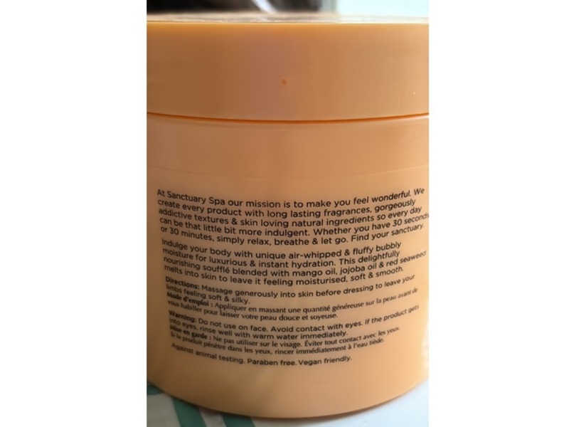 Sanctuary Spa Creme Soufflee, 16.06 fl oz/475 mL