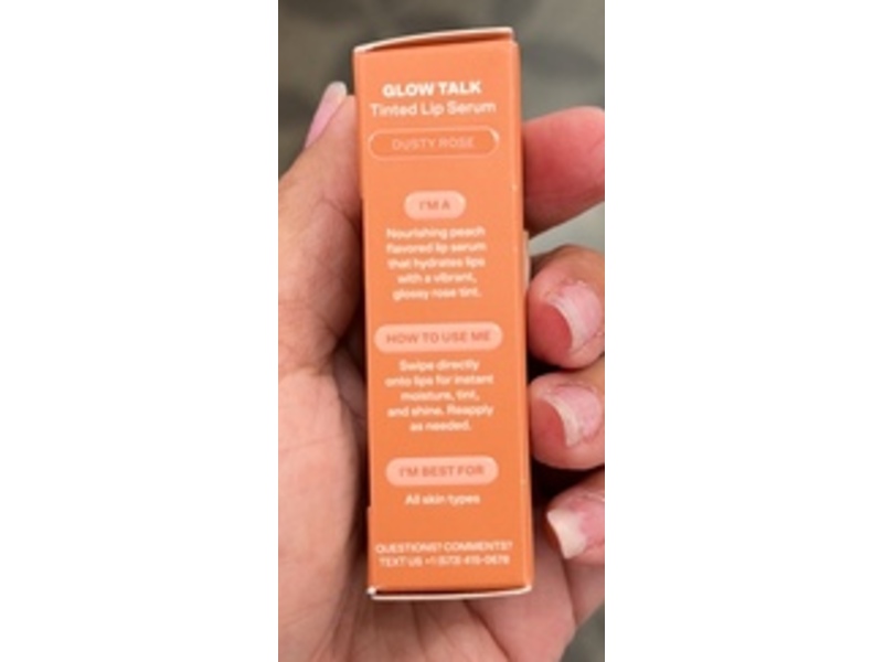 e.l.f Cosmetics Bubble Glow Talk Tinted Lip Serum, Dusty Rose, Peach Flavor, 0.15 fl oz/4.5 mL