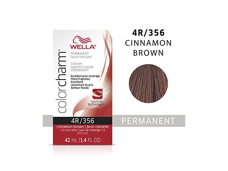 Wella ColorCharm Permanent Liquid Hair, 4R/356 Cinnamon Brown, 1.4 fl oz/42 mL