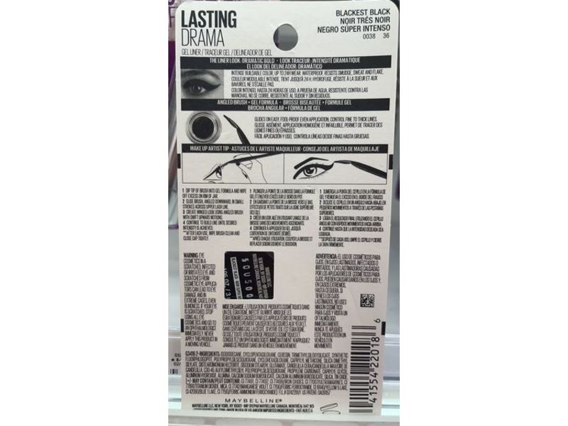 Maybelline New York Lasting Drama Eyeliner, 950 Blackest Black, 11 oz/3 g