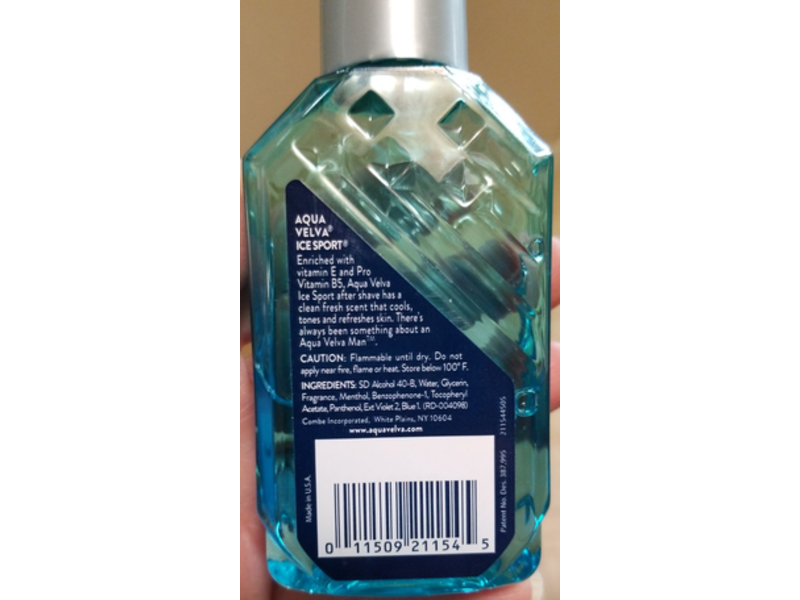 Aqua Velva Ice Sport Cooling After Shave, Vitamin Enriched, 3.5 fl oz / 103 ml