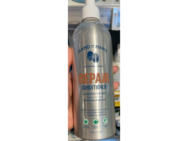 Hand In Hand Repair Almond Creme Conditioner, Vanilla & Oat Milk, 12 fl oz/354 mL