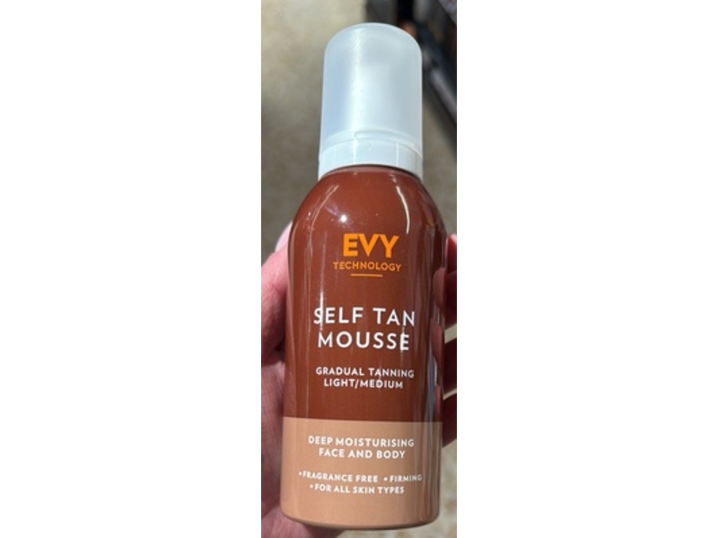 Evy Technology Self Tan Mousse, Light/Medium, 150 mL