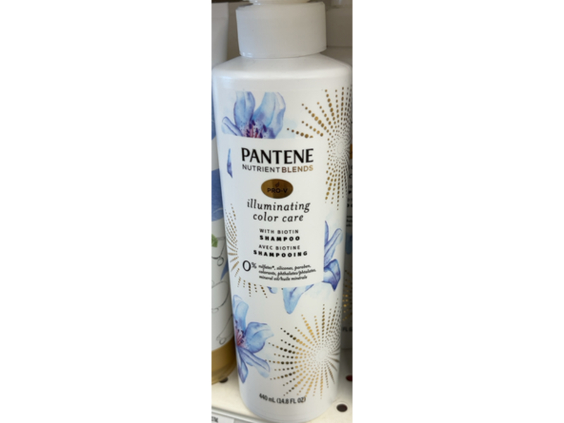 Pantene Illuminating Color Care Biotin Shampoo, 14.8 fl oz/440 mL