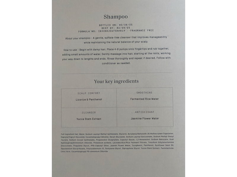 Prose Custom Shampoo (Kathryn)