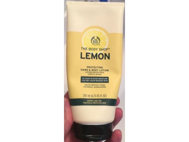 The Body Shop Protecting Hand & Body Lotion, Lemon, 6.75 fl oz/200 mL