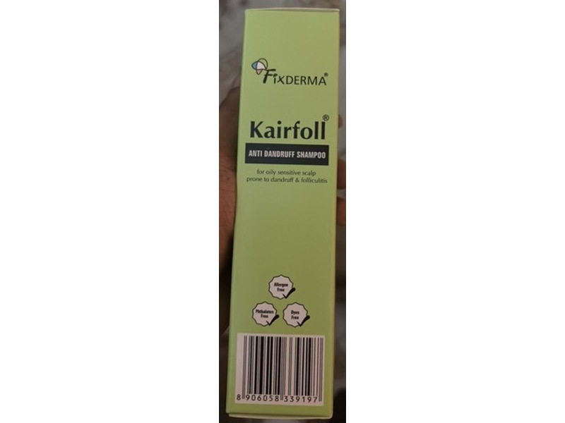 Fixderma Kairfoll Anti Dandruff Shampoo, 3.38 fl oz/100 mL