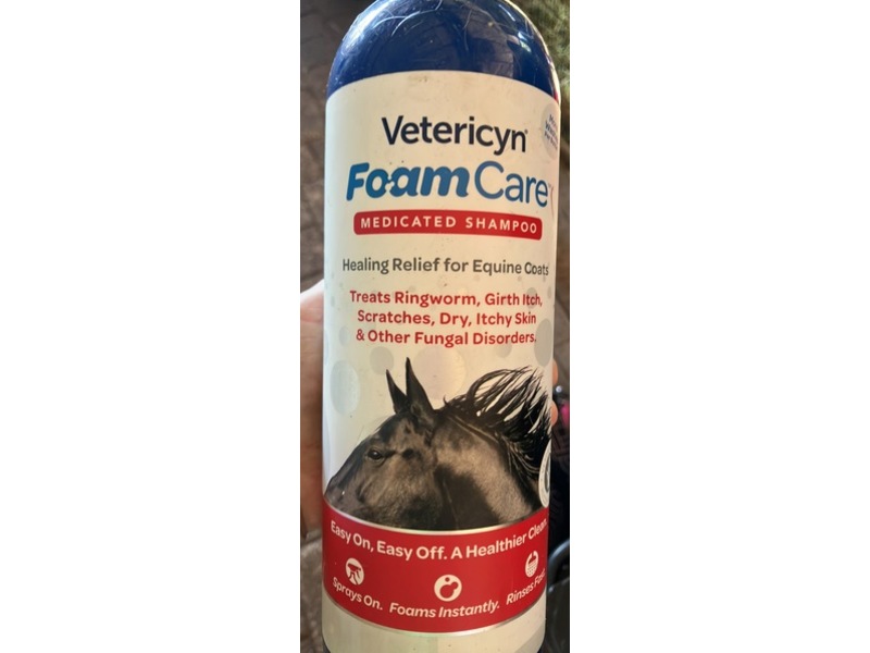 Vetericyn Foam Care Medicated Horse Shampoo, 32 fl oz/946 mL