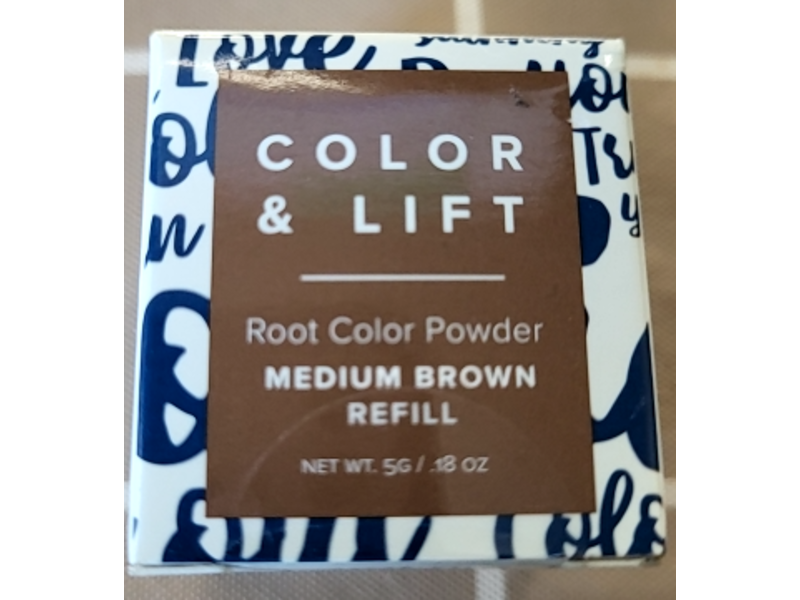 Truhair Color & Lift Root Color Powder Refill, Medium Brown, 0.18 oz/5 g