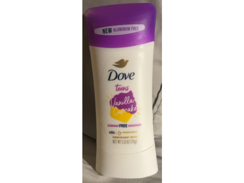 Dove Teens Deodorant, Vanilla Cupcake, 2.6 oz/74 g