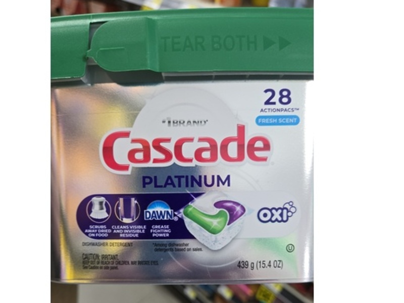 Cascade Platinum ActionPacs, Fresh Scent, 15.4 oz/439 g, 28 Pacs