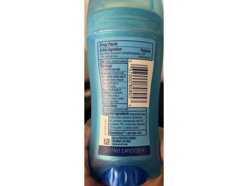 Secret Out Last Antiperspirants Deodorant, Sweat & Odor, Completely Clean, 2.6 oz/73 g