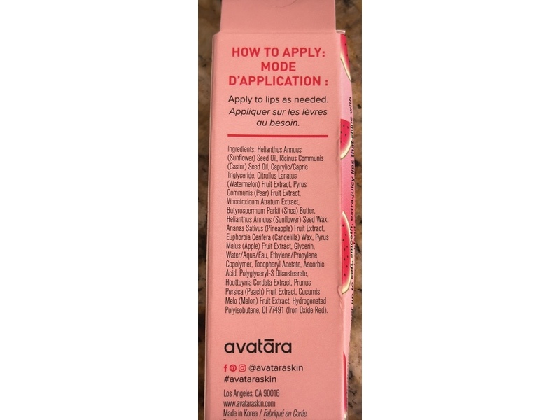Avatara Juicy Lip Jelly, Water Mellow Clear, 0.51 fl oz/15 mL