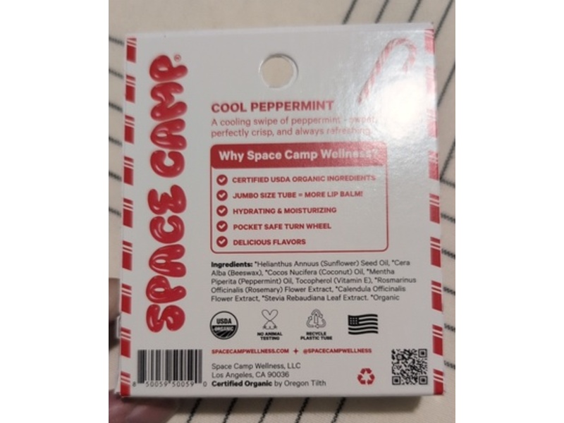 Space Camp Lip Balm, Cool Peppermint, 0.25 oz