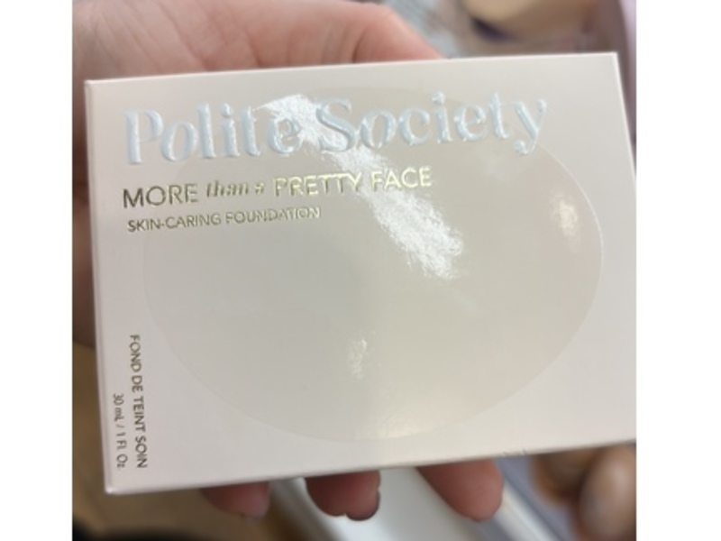 Polite Society More Than A Pretty Face Skin Caring Foundation, Very Fair Neutral, 1 fl oz/30 mL