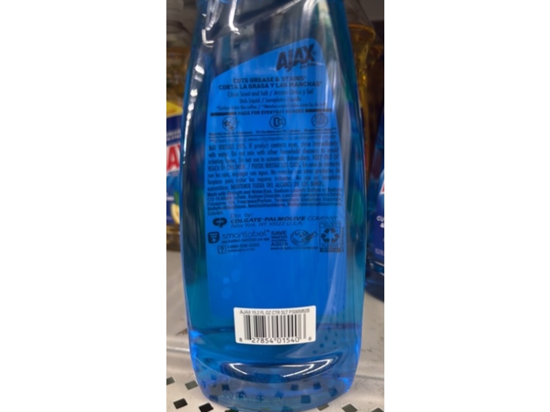 Ajax Ultra Dish Liquid, Citrus Scent & Salt, 15.2 fl oz/450 mL