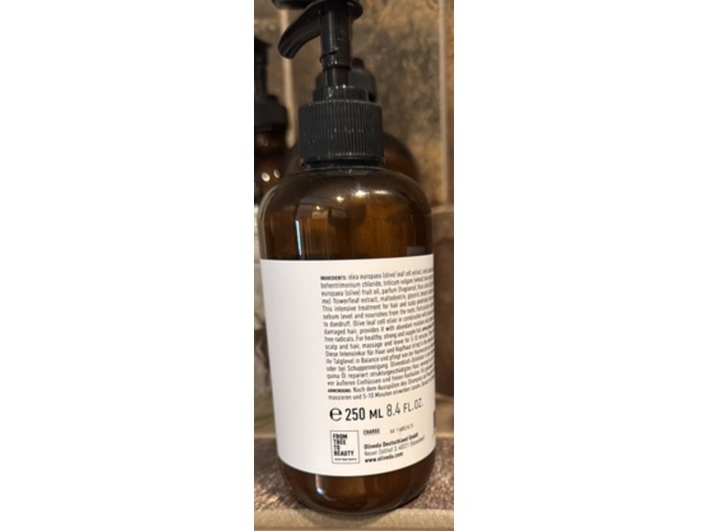 Oliveda Olive Tree Pharmacy H22 Hair and Scalp Treatment, 8.4 fl oz/250 mL
