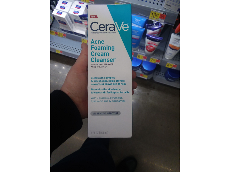 CeraVe Acne Foaming Cream Cleanser, 5 fl oz (150 mL)