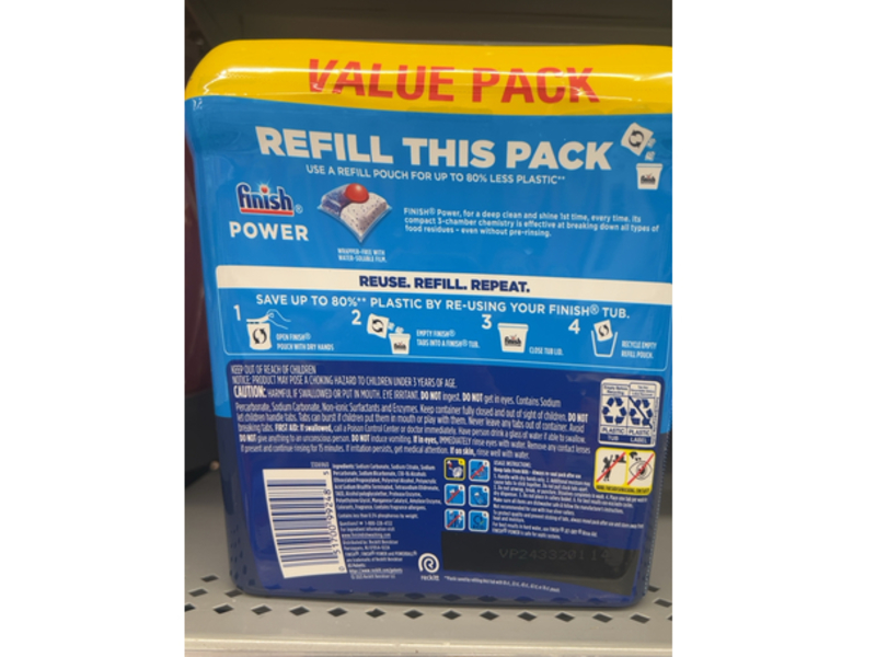 Finish Power Automatic Dishwasher Detergent, 84 Tabs, 34.1 oz/966 g