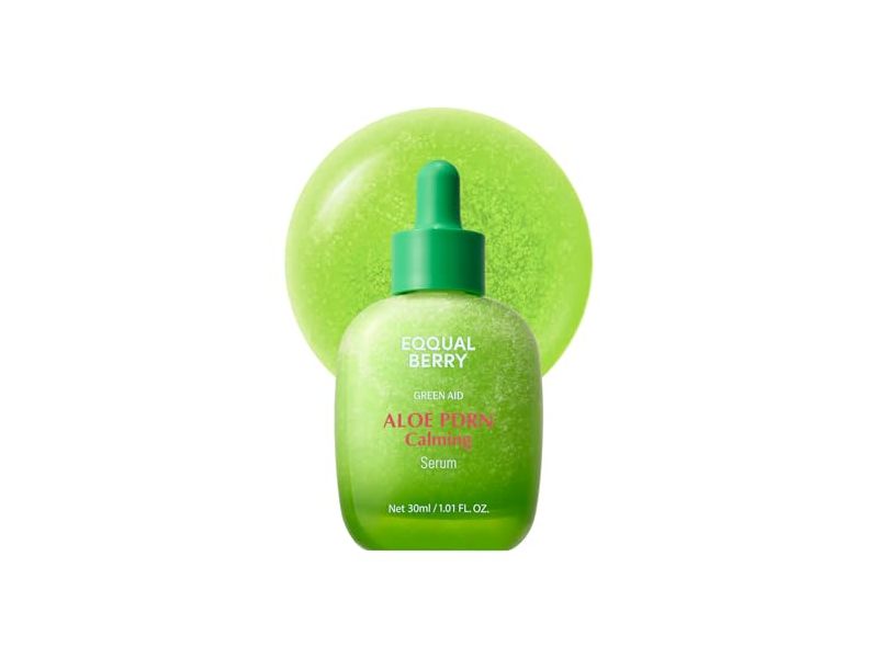 EQQUALBERRY Aloe Pdrn Calming Serum, Green Aid, 1.01 fl oz/30 mL